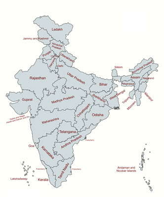 Geography Map of India